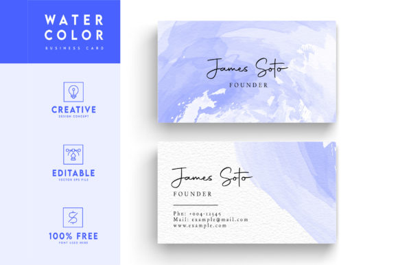 Download Watercolor Print Template - Id Card - Card Collection