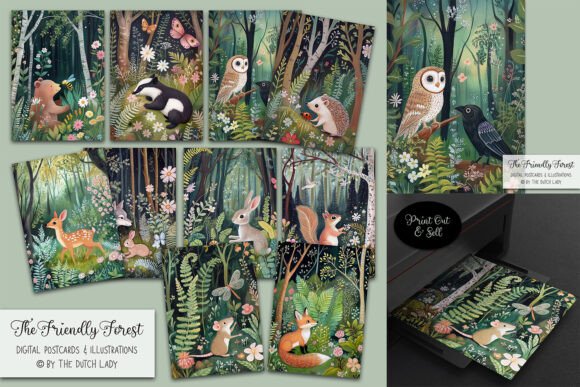 Download The Friendly Forest Postcard Designs - Card Collection